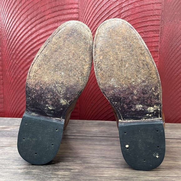 EL BUITRE VIERI Boots Hornback Crocodile Western Cowboy brown WMS Mex 26.5 US 10 - Picture 9 of 9